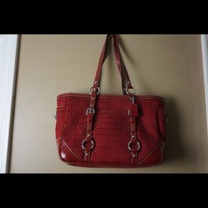 Cute red coach purse in great condition!